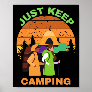 POSTER APENAS CONTINUE ACAMPANDO