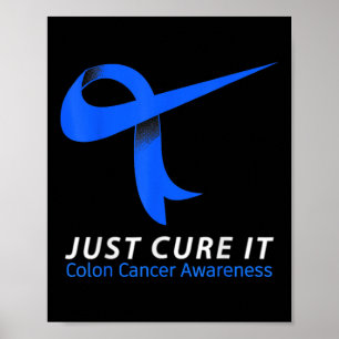 Poster Apenas Curta-A Azul Fita Guerreira Colon Cancer Aw