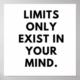 Poster Apenas existem limites na sua mente