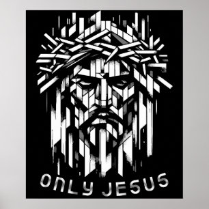 Poster Apenas Jesus - Arte Geométrica Abstrato