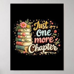 Poster Apenas Mais Um Capítulo Leitura de Livro Floral Pr