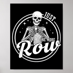 Poster Apenas Mais Uma Fileira Crochê Esqueleto Crochê Tr