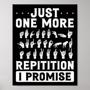 Poster Apenas Mais Uma Repetição Eu Prometo Design Para S