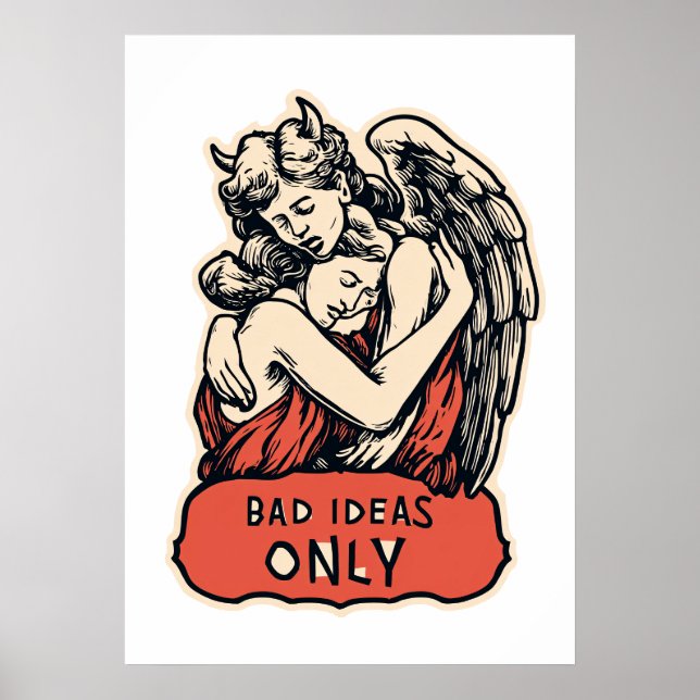 Poster Apenas Más Ideias - Vintage Gótico (Frente)