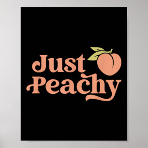 Poster Apenas Peachy Retro 70s Georgia Peaches Fruta de V