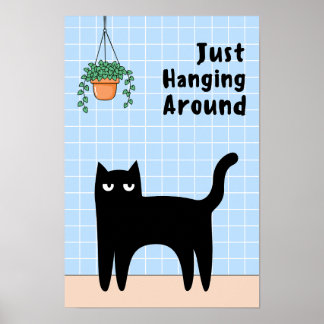 Poster Apenas Pendurado Por Aqui Arte de Parede de Banhei