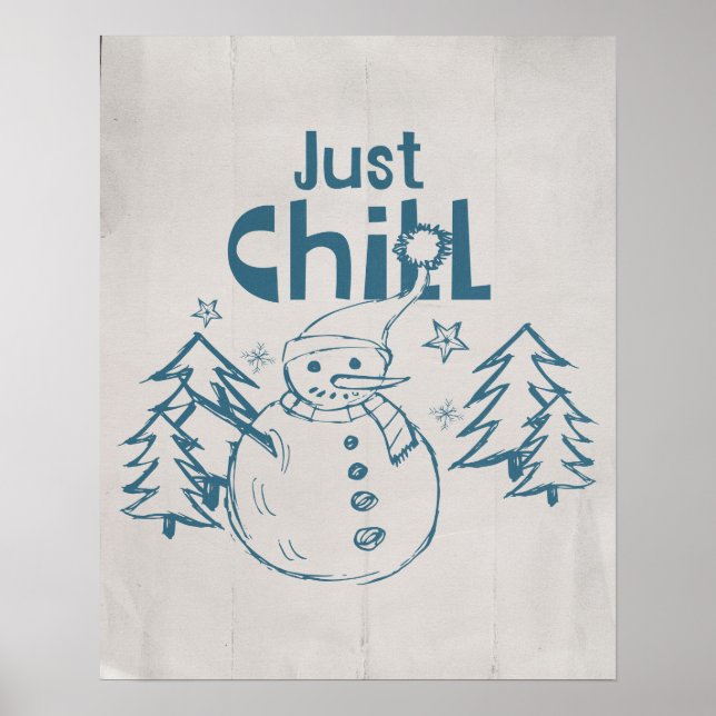 Poster Apenas Relaxe Natal Divertido (Frente)