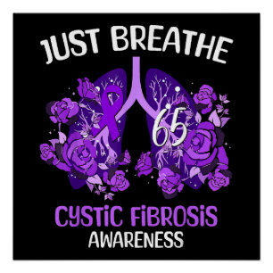 Póster Apenas Respire Conscientização sobre Fibrose Císti