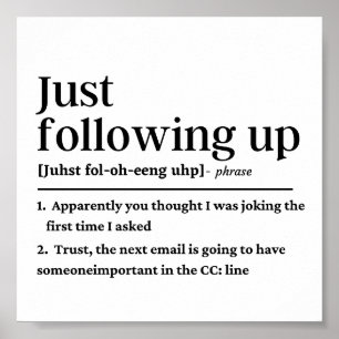 Poster Apenas seguindo a definição engraçada