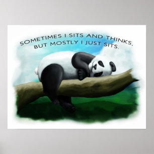 Póster Apenas senta-se