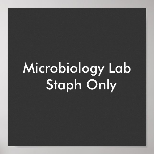 Póster Apenas Staph do Laboratório de Microbiologia (Frente)