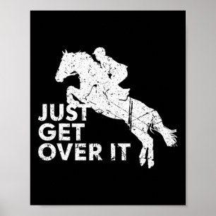 Poster Apenas Supere O Cavalo Saltando Equestre Horsebac