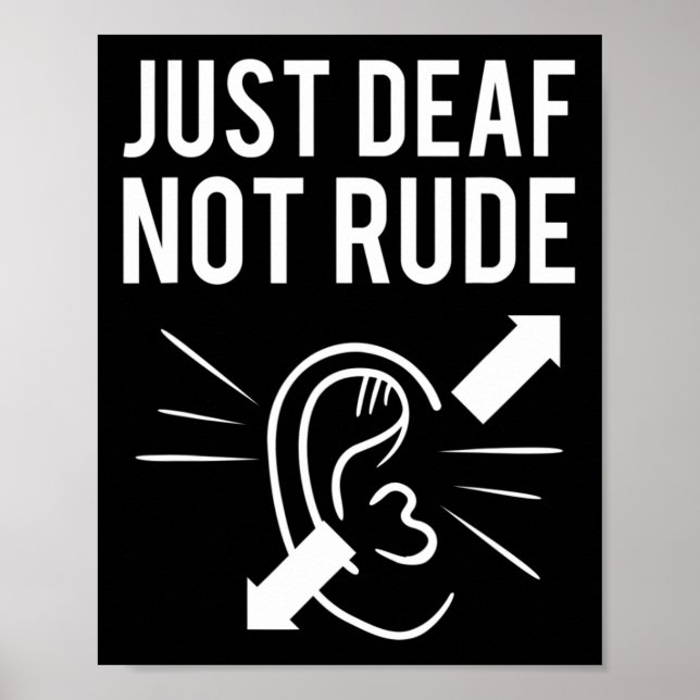 Poster Apenas Surdo Não Grosseiro (Frente)