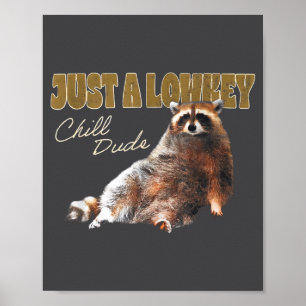 Poster Apenas Um Cara Legal Discreto Guaxinim Bonito Meme