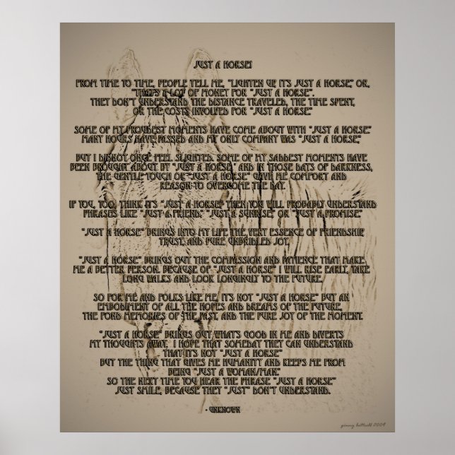Póster Apenas Um Cavalo (Frente)