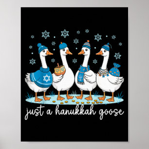 Poster Apenas um ganso de Hanukkah Feliz Hanukkah Menorah