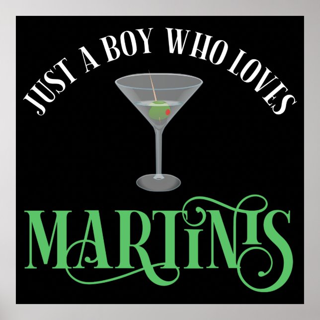 Poster Apenas um garoto que ama Martinis (Frente)