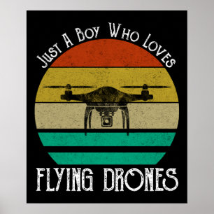 Poster Apenas Um Menino Que Adora Drones Voadores