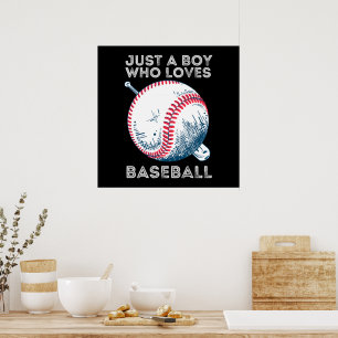 Poster Apenas um Menino que Ama Beisebol