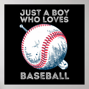 Poster Apenas um Menino que Ama Beisebol
