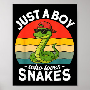 Poster Apenas um menino que ama cobras, cobra engraçada,