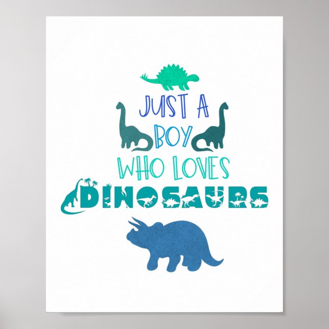 Poster Apenas um menino que ama dinossauros (Frente)