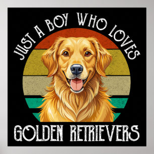 Poster Apenas um menino que ama Golden Retrievers