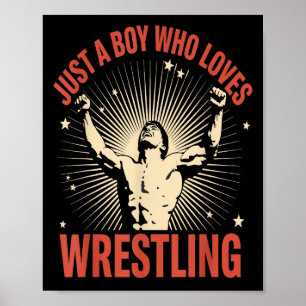 Poster Apenas Um Menino Que Ama O Desenho Da Vintagem Ret