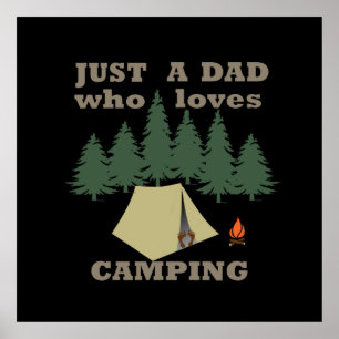 Poster apenas um pai que ama acampar e caminhar
