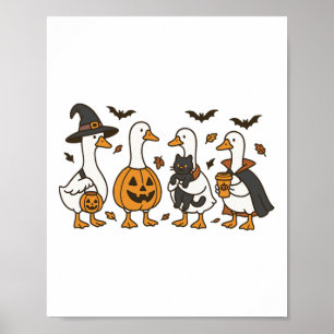Poster Apenas Um Sapo Louco De Ganso De Halloween Ghost S