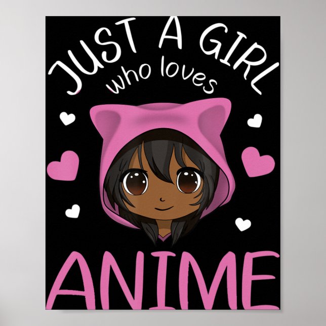 Poster Apenas uma garota que ama as animes afro-americana (Frente)