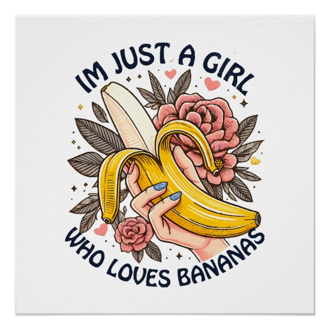 Póster Apenas Uma Garota Que Ama Bananas  (Frente)