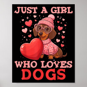 Poster Apenas Uma Garota Que Ama Cachorros Animais Fofos