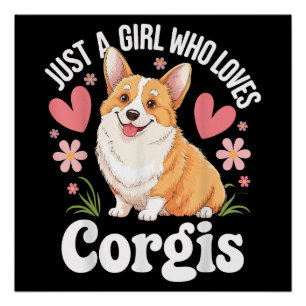 Póster Apenas uma garota que ama Corgis