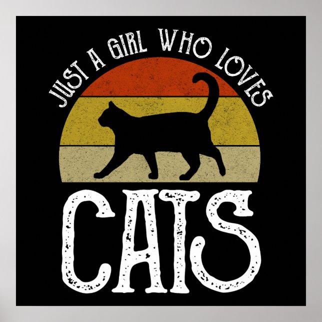 Poster Apenas Uma Garota Que Ama Gatos (Frente)