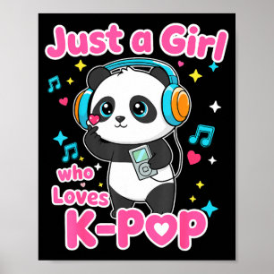 Poster Apenas Uma Garota Que Ama K-p Panda Fofo