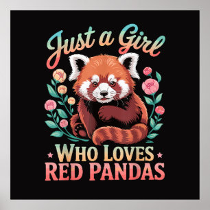 Poster Apenas Uma Garota Que Ama Pandas Vermelhos