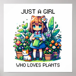 Poster Apenas uma garota que ama plantas