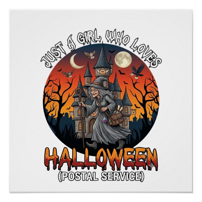 Póster Apenas Uma Garota Que Ama Serviço Postal De Hallow (Frente)