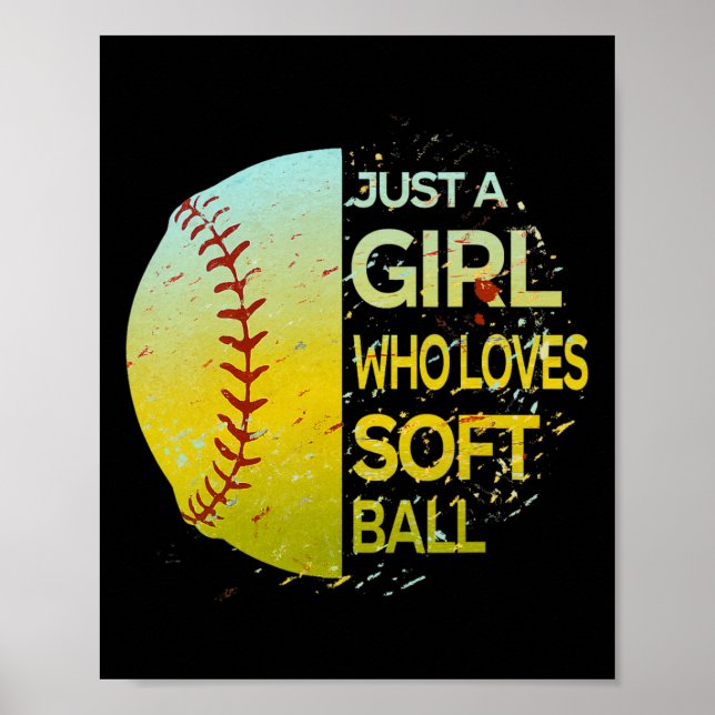 Poster Apenas Uma Garota Que Ama Softll - Design Grunge D (Frente)