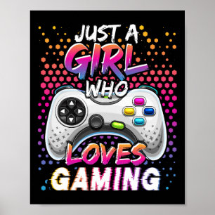 Poster Apenas Uma Menina Que Adora Jogo Jogo Aniversário