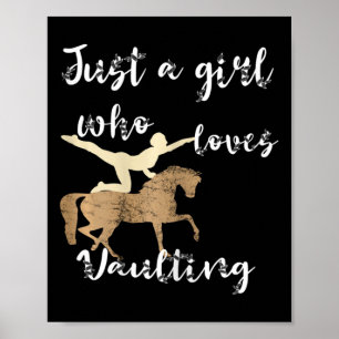 Poster Apenas Uma Menina Que Adora Valer Cavalo Equestre 