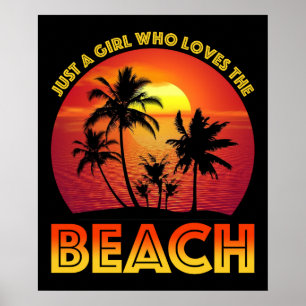 Poster Apenas Uma Menina Que Ama A Praia
