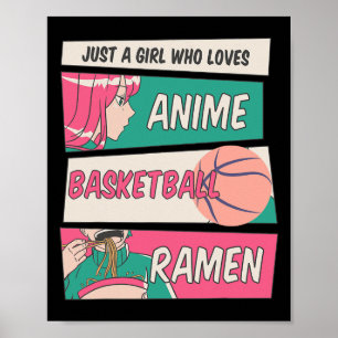 Poster Apenas Uma Menina Que Ama Anime Bysketbyll Ramen K