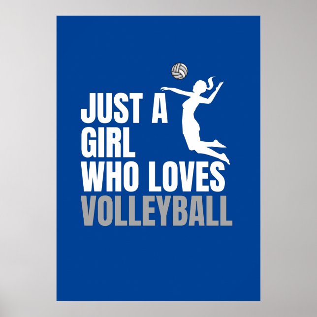 Poster Apenas Uma Menina Que Ama Atleta De Voleibol (Frente)