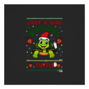 Póster Apenas Uma Menina Que Ama Camisa De Natal Combinan