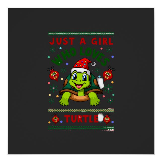 Póster Apenas Uma Menina Que Ama Camisa De Natal Combinan (Frente)