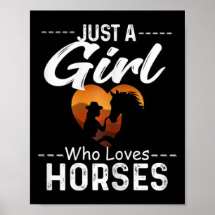 Poster Apenas Uma Menina Que Ama Cavalo De Coroa De Caval