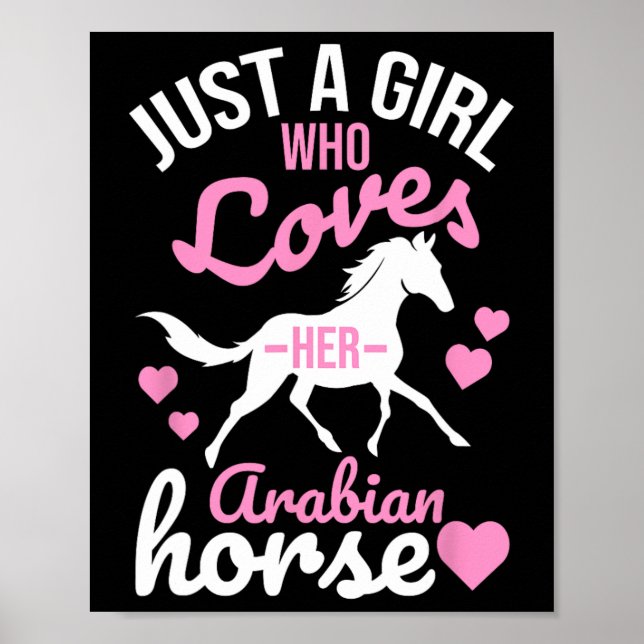 Poster Apenas Uma Menina Que Ama Equestri Engraçado Com C (Frente)