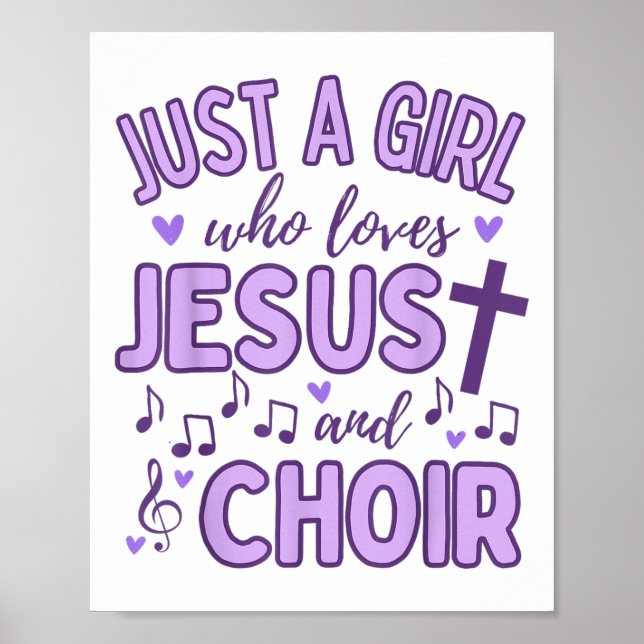 Poster Apenas Uma Menina Que Ama Jesus E Coro Christian M (Frente)